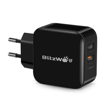ראש טעינה כפול מהיר – BlitzWolf® BW-S6 QC3.0+2.4A 30W