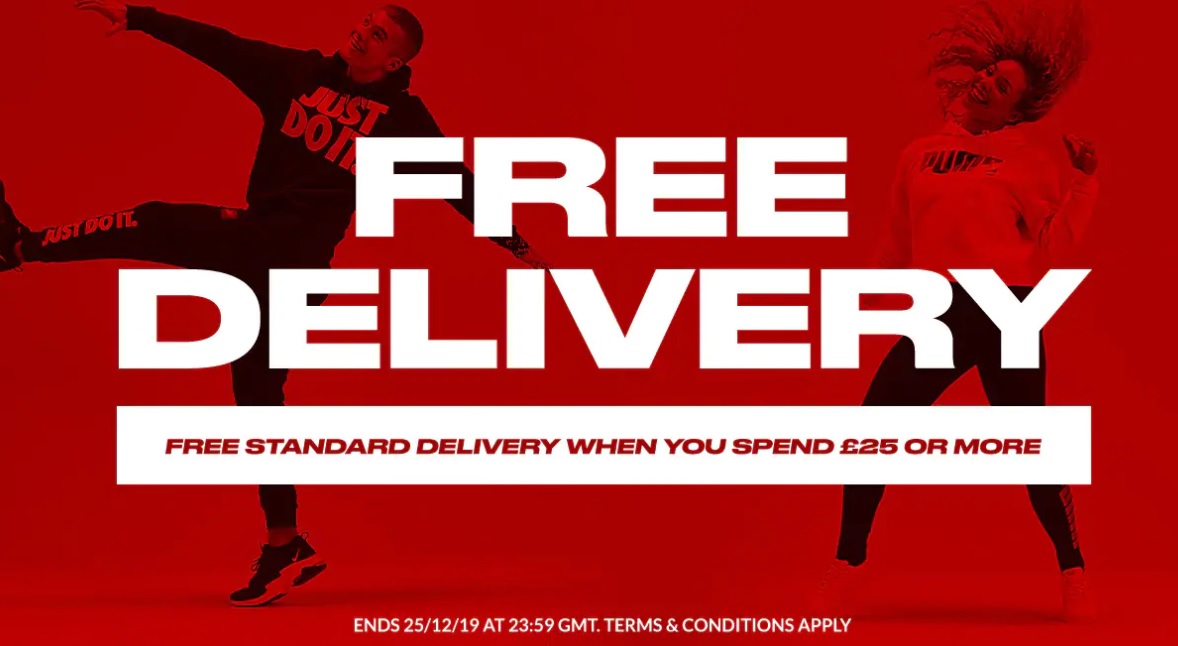משלוח חינם באתר SportsDirect רק עד מחר!