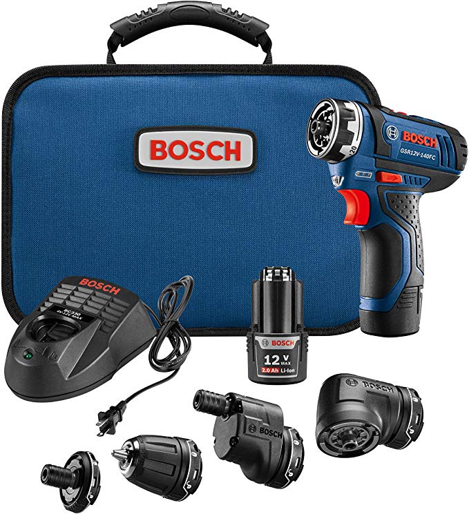 סט מברגת פוטר Bosch FlexClick 12V GSR12V-140FCB22