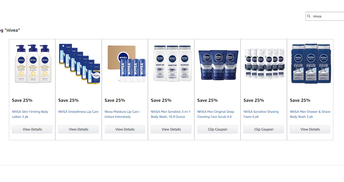 קופון 25% הנחה על מספר מוצרי Nivea