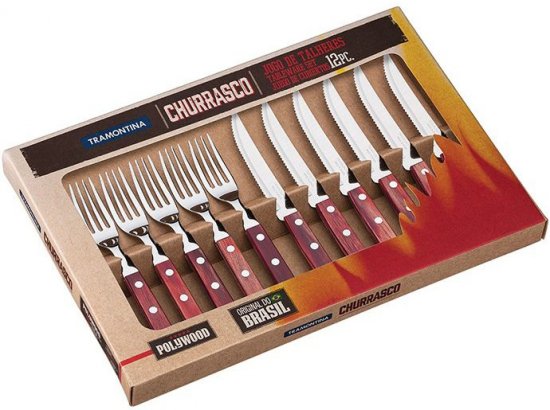 2 יחידות סט סכו"ם 12 חלקים Tramontina POLYWOOD Chianti