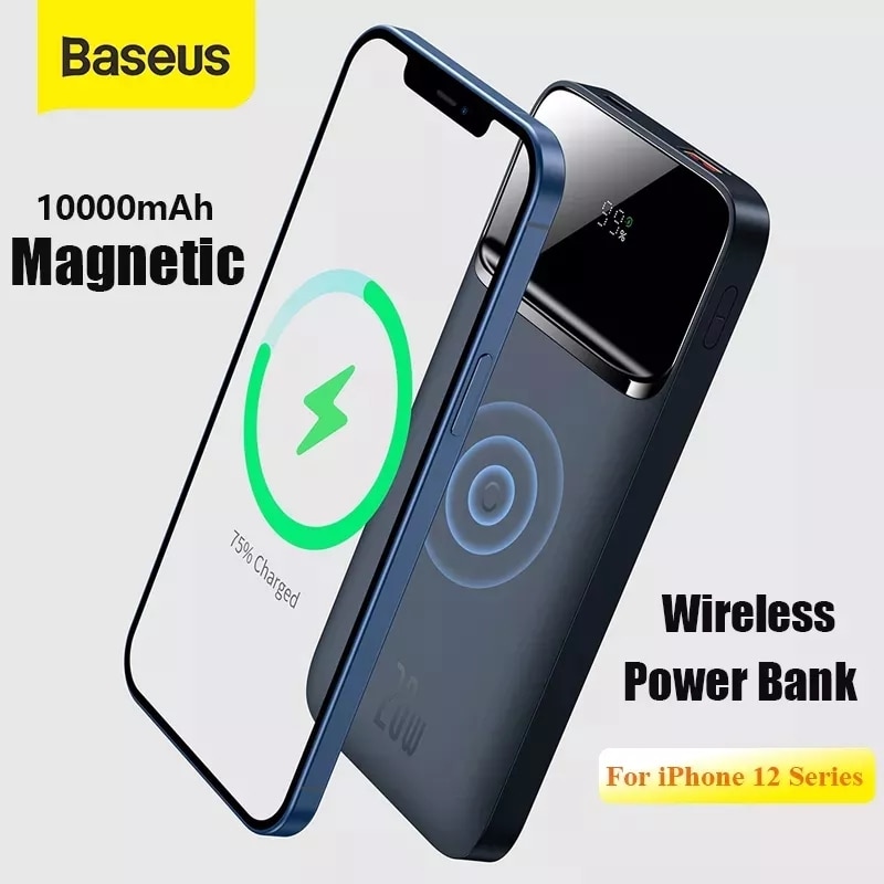 סוללת גיבוי מגנטית Baseus 10000mAh הכוללת טעינה אלחוטית