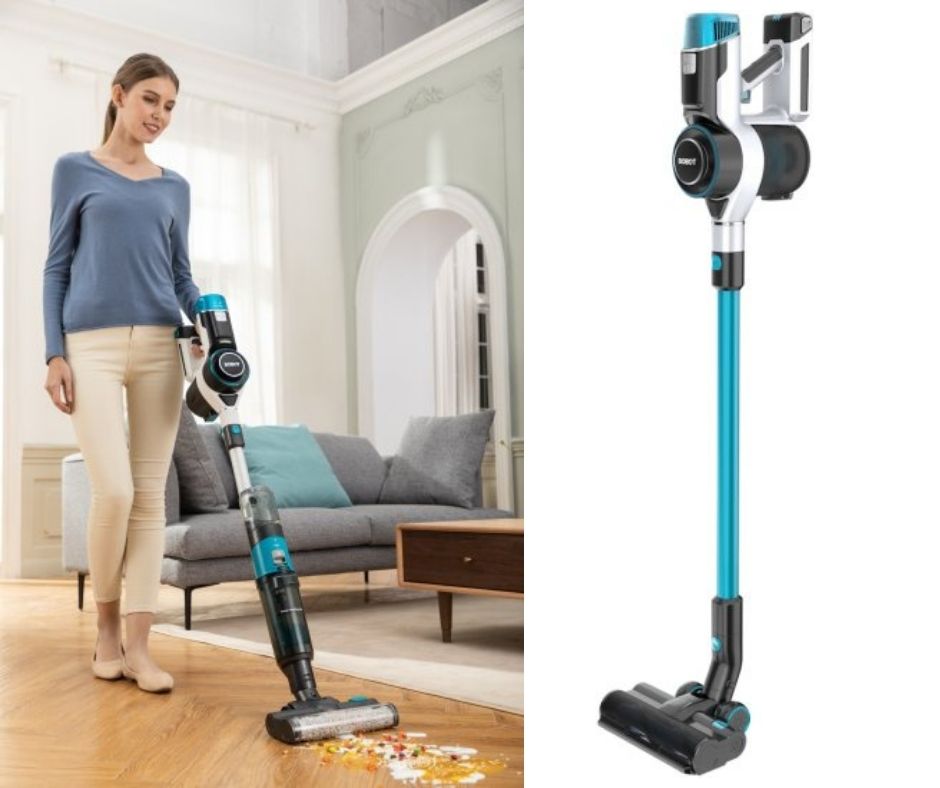 שואב אבק אלחוטי עם אביזר שטיפה אמיתי – Bobot DPS 121