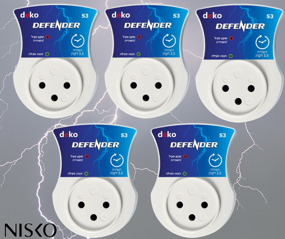מגן נחשולי מתח וברקים כולל השהייה DEKO S3