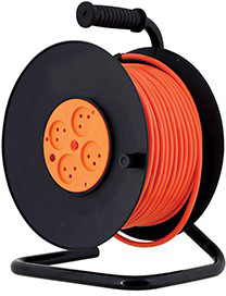 תוף כבל מאריך 3X2.5 עד 25 מטר 4 שקעים Semicom HYCR25/2.5