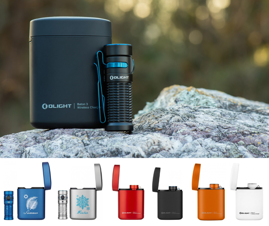 פנס Olight Baton 3 Premium עם מטען אלחוטי נייד