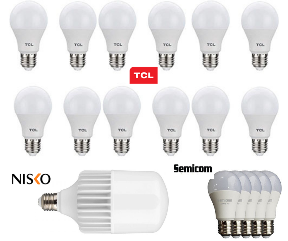 נורות לבית ולעסק ב-20% הנחה מגוון מותגים  TCL Semicom, Nisko  ועוד