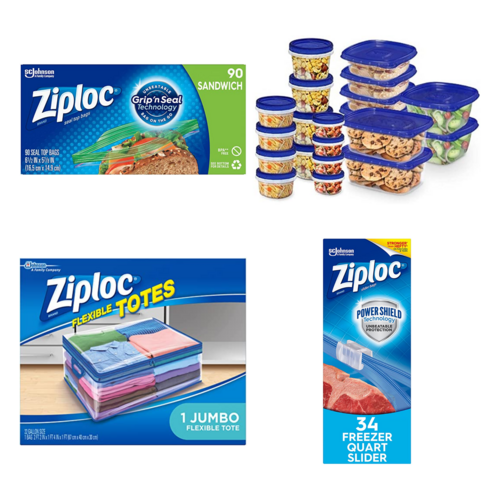 אוסף מוצרי Ziploc במשלוח חינם