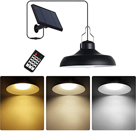 תאורה סולארית תלויה HAOYISHU עם כבל מגשר ושלט רחוק