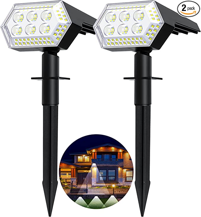 זוג תאורות סולאריות עוצמתיות Joymon Solar Outdoor Lights , 108LED Solar