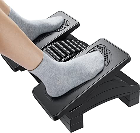משענת רגליים מתכווננת HUANUO כולל רולר עיסוי מרכזי