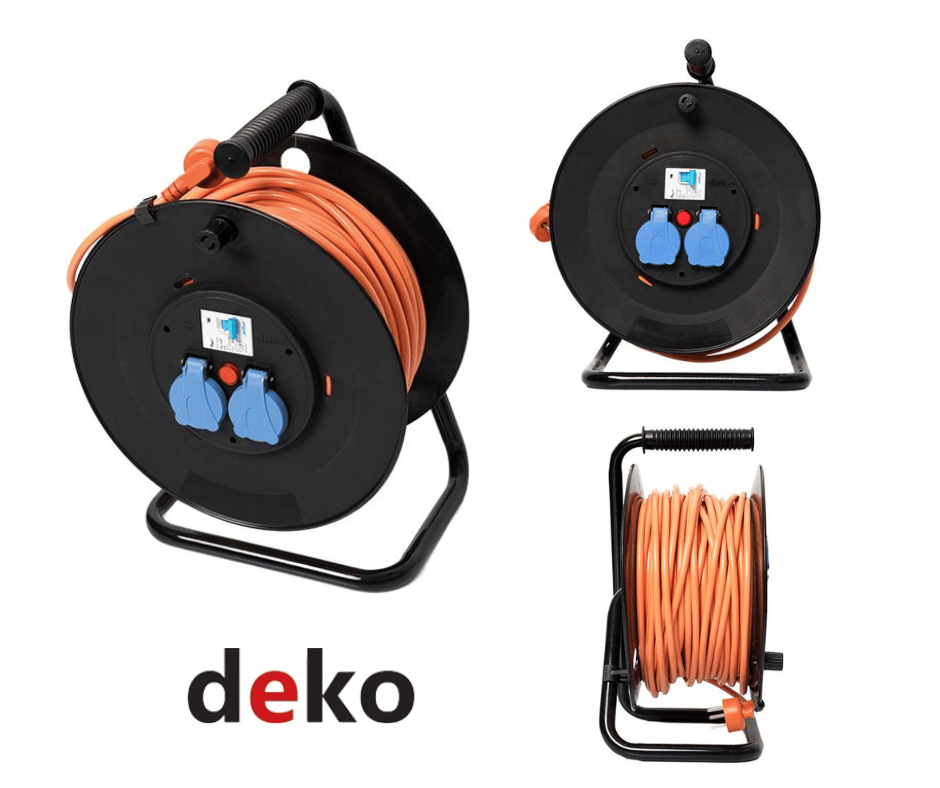 תופים מאריכים מקצועיים Deko 3×2.5 עם מפסק פחת ו-2 שקעים