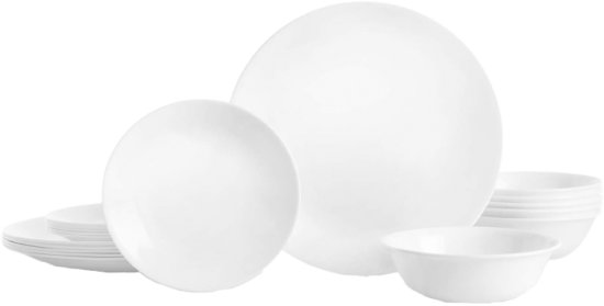 סט 18 חלקים ל 6 סועדים Corelle Winter Frost White