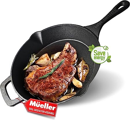 מחבת ברזל יצוק 10 אינץ' (25.4 ס"מ) מבית Mueller