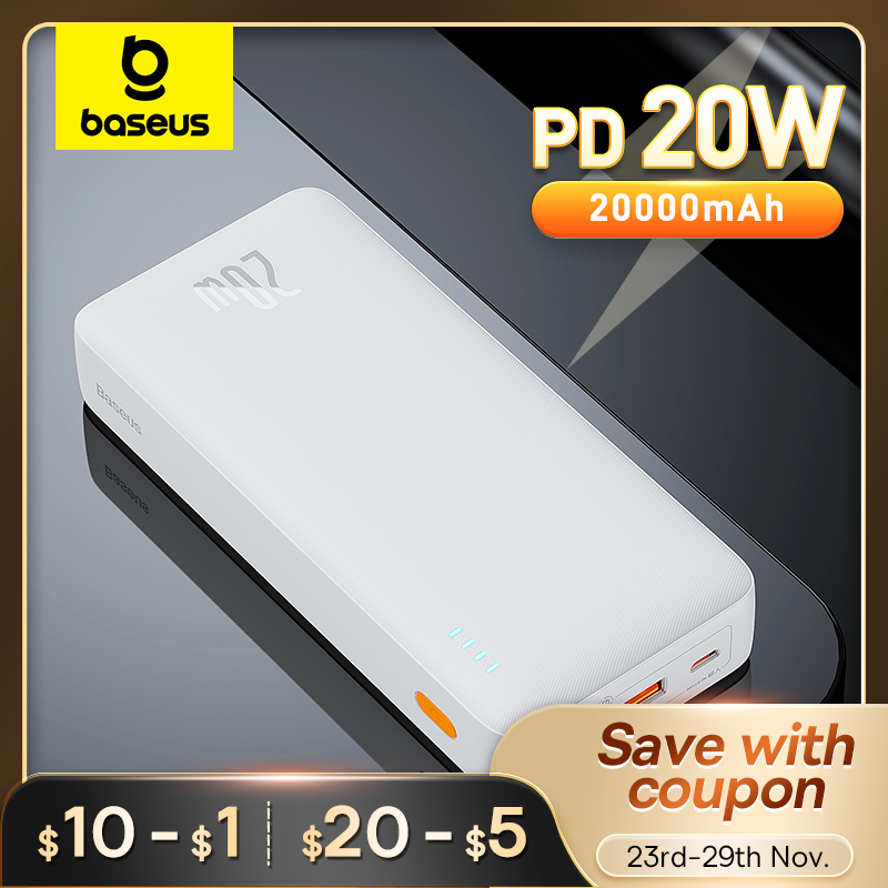 בנק כוח baseus 20000mah 20W עם טעינה מהירה
