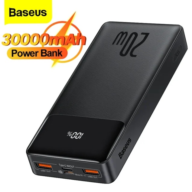 סוללה ניידת לגיבוי מבית באסוס – Baseus 30000mAh