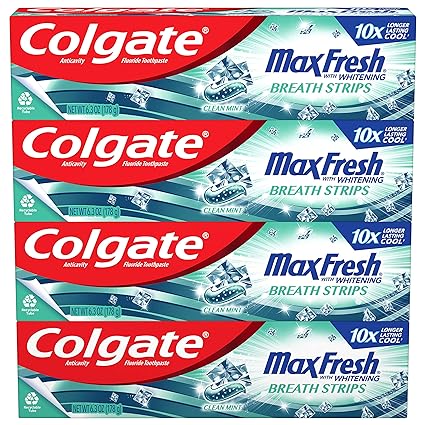 רביעיית משחות שיניים Colgate Max Fresh Whitening