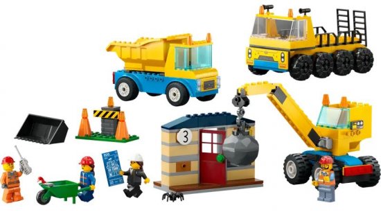 משאיות בנייה ומנוף כדור הריסה LEGO City 60391
