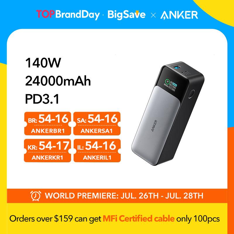 סוללה ניידת Anker 737 Power Bank 140W 24,000mAh