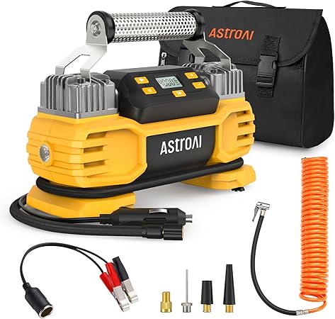 קומפרסור אוויר לרכב 2 בוכנות 160 PSI מבית AstroAI