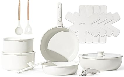 סט סירים ומחבתות 17 חלקים CAROTE – עם ידית נשלפת