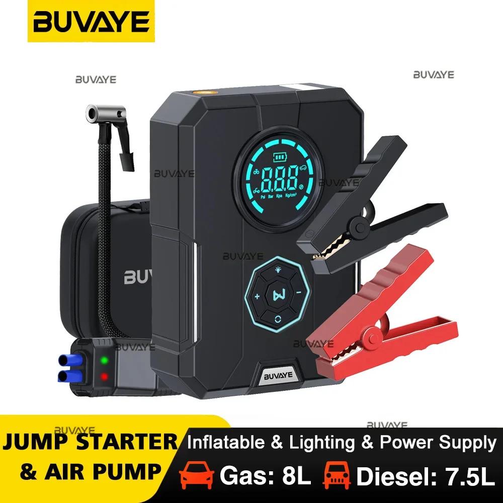 בוסטר התנעה לרכב 6 ב-1 עם משאבת אוויר BUVAYE