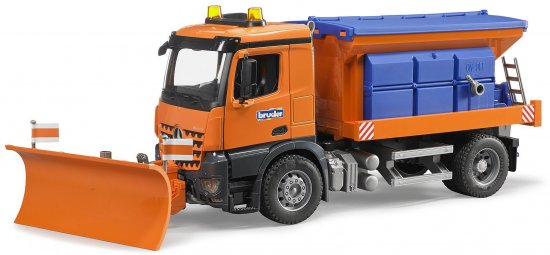 משאית שירות עירונית מרצדס עם להב מפלס שלג מבית Bruder