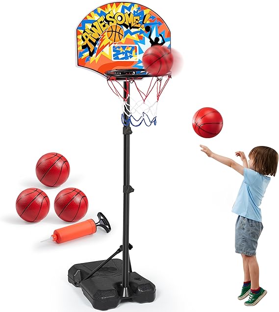 סל משחק לילדים JOYIN מתכוונן לגיל 3-8