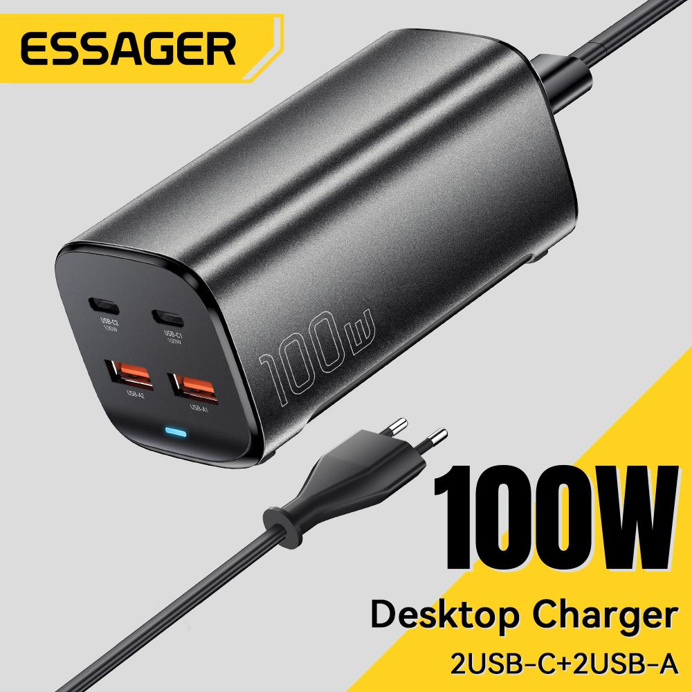 מטען שולחני מהיר Essager 100W GaN ⚡️