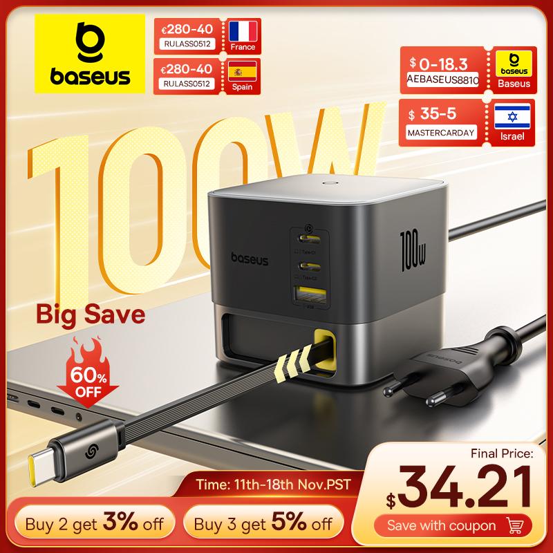 מטען שולחני באסוס Baseus 100W למחשב נייד