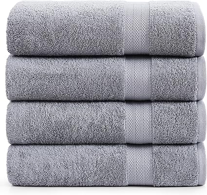 4 מגבות רחצה מכותנה LANE LINEN 550 GSM