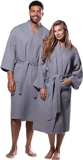 חלוק רחצה קימונו יוניסקס קל משקל Unisex Waffle Kimono Turquaz Robes