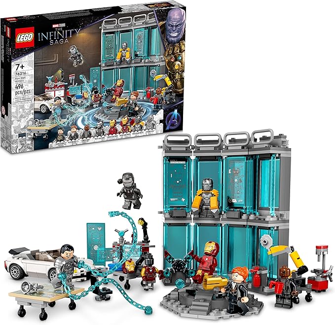 צעצוע הרכבה לגו Lego Marvel Iron Man Armory, דגם 76216