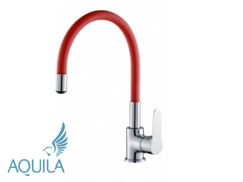 ברז DUCK עם פיה גמישה אדומה דגם 900A מבית Aquila