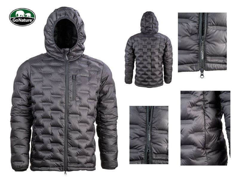 מעיל פוך אווזים טבעי לגברים GoNature Skua Down R.D.S JKT עם כובע