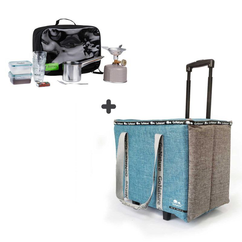 באנדל צידנית טרולי רכה 45L עם בידוד תרמי גבוה + פקל קפה מבית GoNature