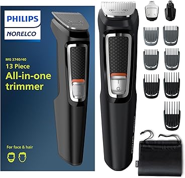 מכונת תספורת קיצוץ וסידור זקן Philips Norelco Multi Groomer Series 3000 MG3740/40