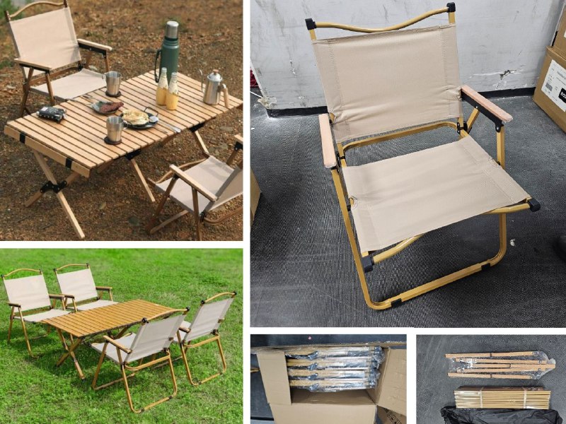 מחיר חיסול: סט ישיבה מתקפל מאלומינים 4 כסאות + שולחן