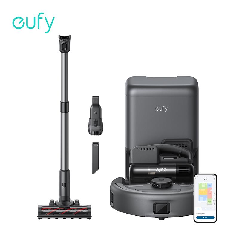 שואב אבק רובוטי 3 ב-1 עם תחנת ריקון עצמי Eufy E20 מבית אנקר