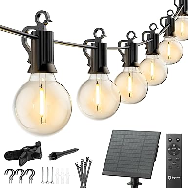 שרשרת תאורה סולארית לגינה Brightown באורך 17.7 מטר וכולל שלט רחוק