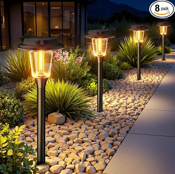 סט של 8 תאורות נעץ סולאריות לגינה KOOPER