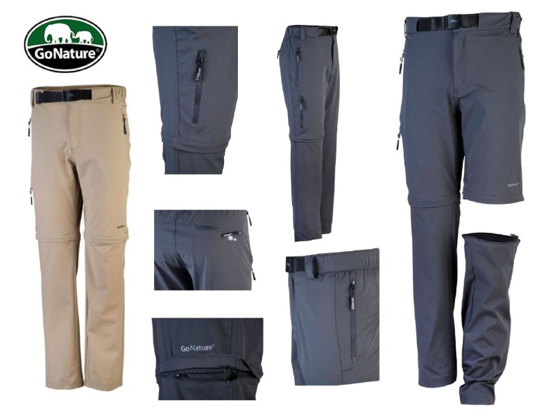 מכנסי טיולים מתפרקים ארוך/קצר GoNature Sahara בד חדש ומתקדם! מבצע 1+1