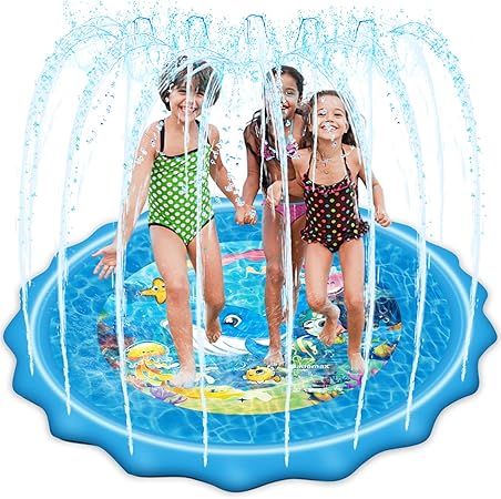 משטח מים ספלאש מזרקה לילדים Mademax Upgraded 67" Splash Pad