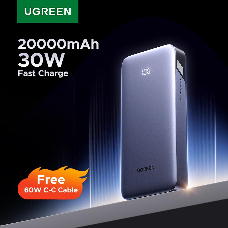 סוללה ניידת פאואר בנק יוגרין UGREEN 30W 20000mAh