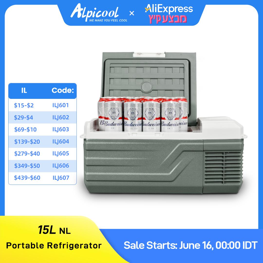 מקרר נייד לרכב Alpicool NL בנפח 15L ❄️