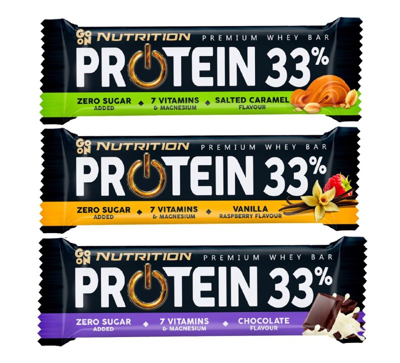 חטיף חלבון פרוטאין 33% מארז של 25 יח׳ (4.68 לחטיף) | Protein 33% Go oN Nutrition