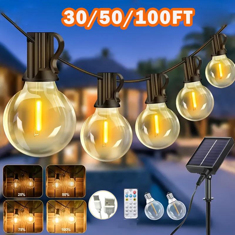 שרשרת תאורה סולארית לגינה – ShineU G40 LED משלוח ממחסן ישראל 🇮🇱