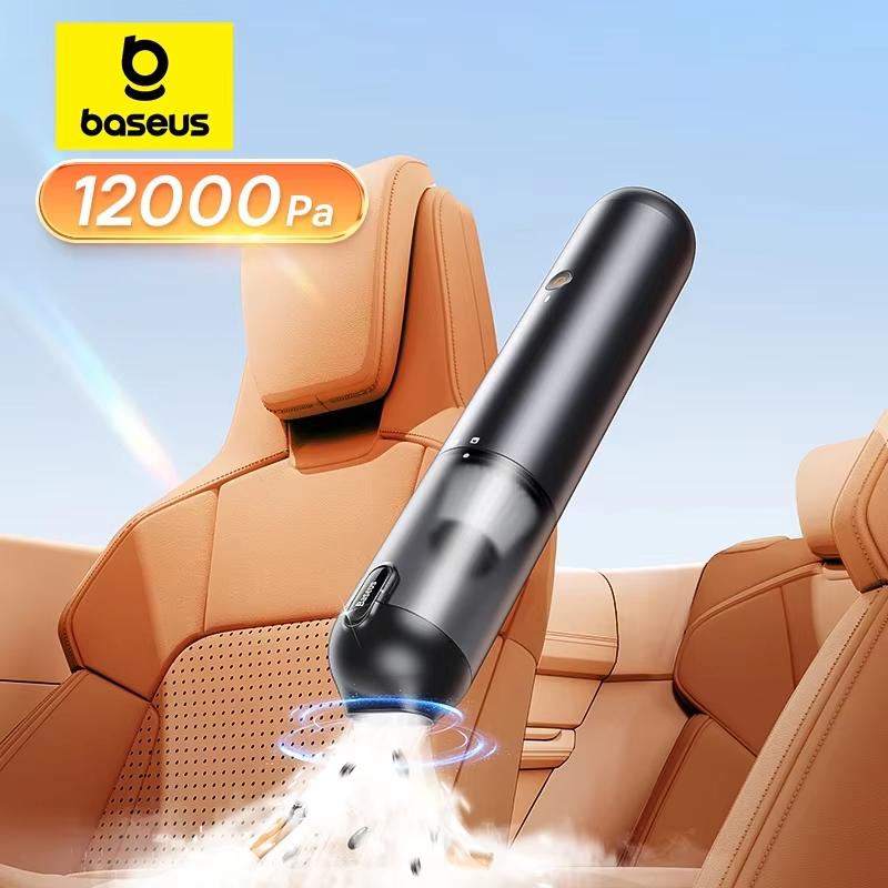 🧽 שואב אבק לרכב Baseus A3lite אלחוטי עם עוצמת יניקה של 12000Pa גם מנפח ומפוח אוויר 4 ב-1