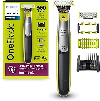 מכונת גילוח ועיצוב לפנים ולגוף Philips Norelco OneBlade 360 Face + Body QP2834/70 ✨ כולל להב לגוף+ להב לפנים
