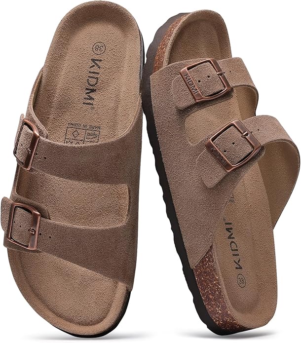 סנדלי זמש אופנתיות לנשים עם סוליית שעם KIDMI